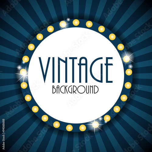 Retro Vintage Background Template Vector Illustration