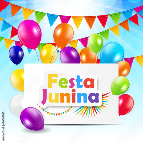 Festa Junina Background Vector Illustration
