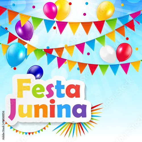 Festa Junina Background Vector Illustration