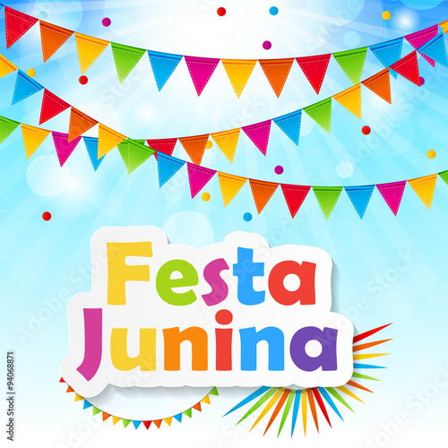 Festa Junina Background Vector Illustration