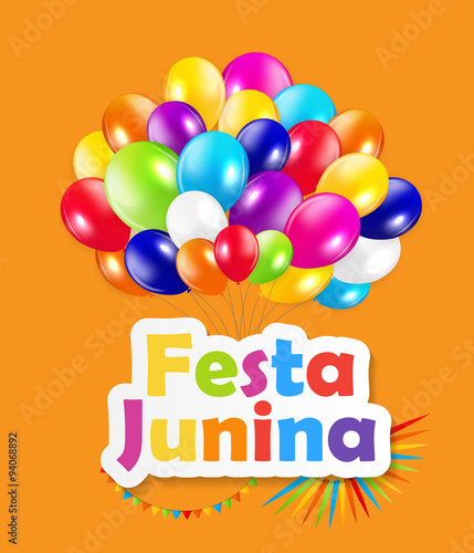 Festa Junina Background Vector Illustration