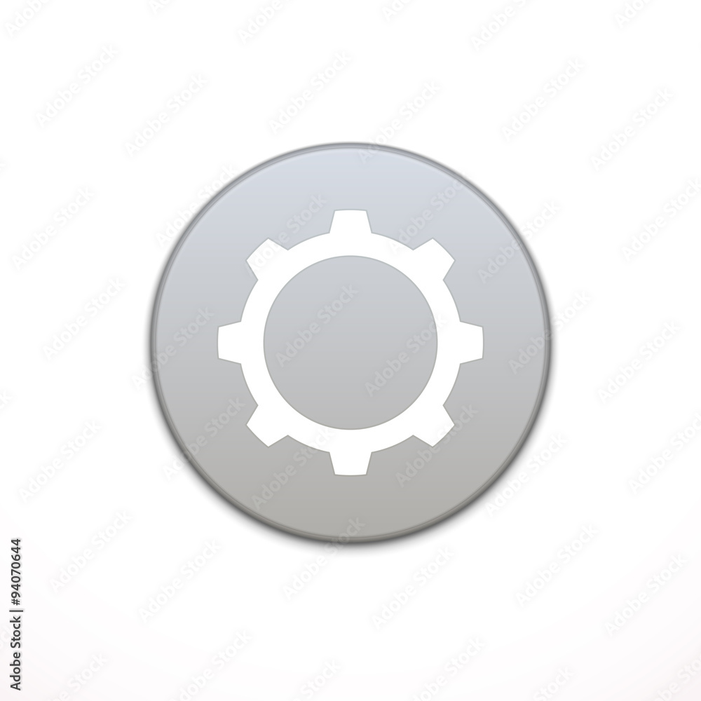 Cog Settings app icon. Application, button icon. Vector illustration