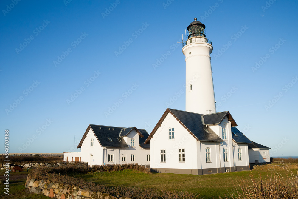 Leuchtturm in Hirtshals in Dänemark Leuchtturm in Hirtshals in Dänemark