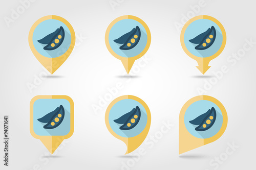 Free Download Pea flat icon with long shadow - GFXLoad