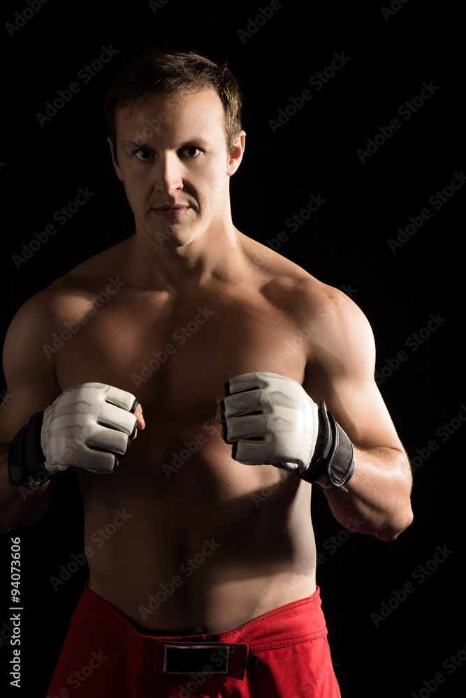 Caucasian male fighter