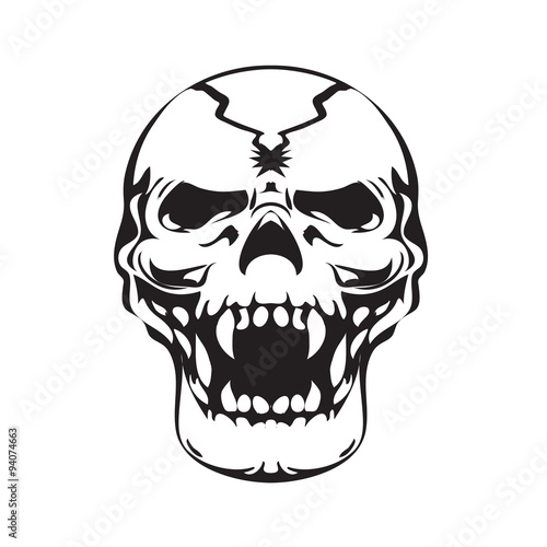 Pirate symbol Jolly Roger skull vector 