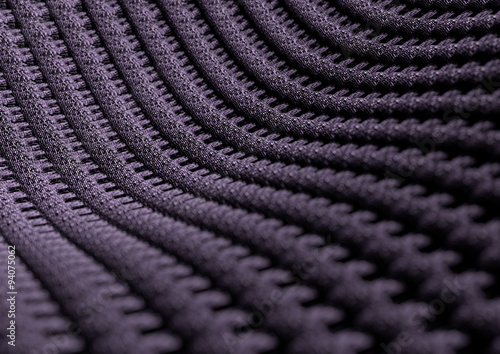 Microscopic close up of fabric or fibres with depth of field