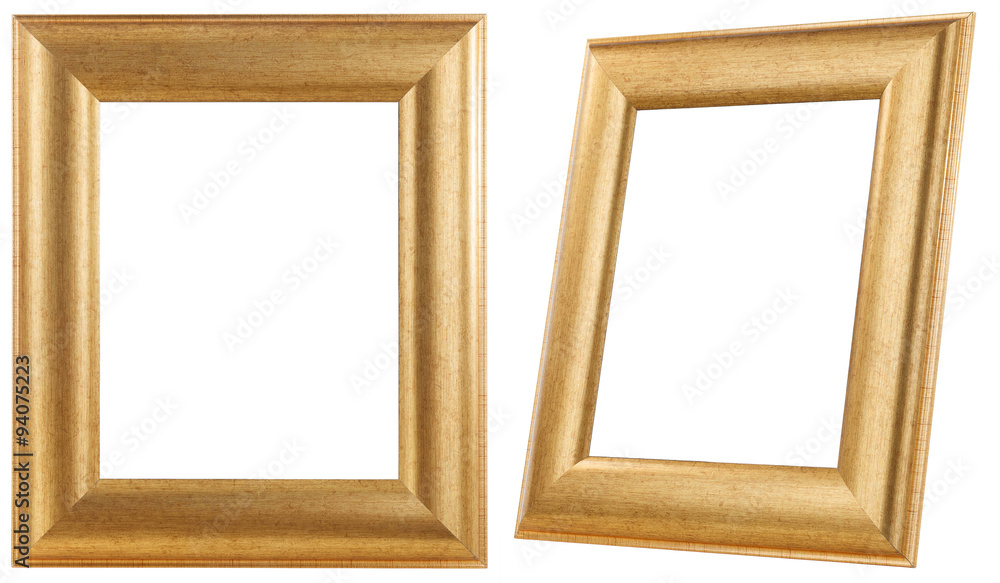 Golden frame isolated on white background Golden frame isolated on white background