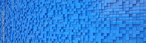 abstrakter Hintergrund aus Würfeln in blau