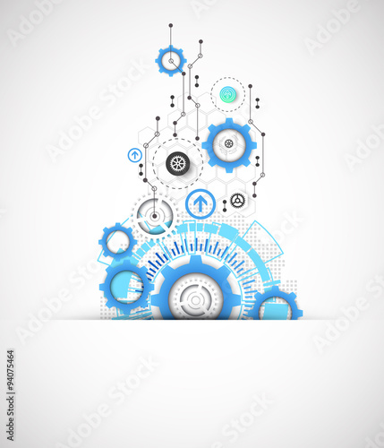 Abstract technology gears background.