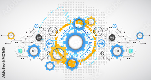 Abstract technology gears background.