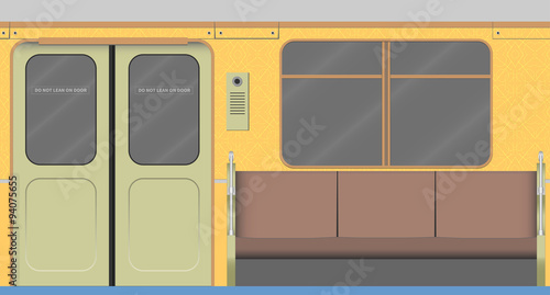 Old subway car interior