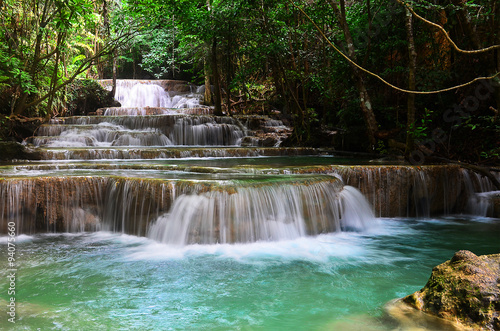 Fototapeta Naklejka Na Ścianę i Meble -  Huai mae khamin waterfall - Kanjanaburi