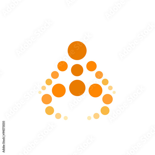 Yoga meditation Lotus pose, vector illustration
