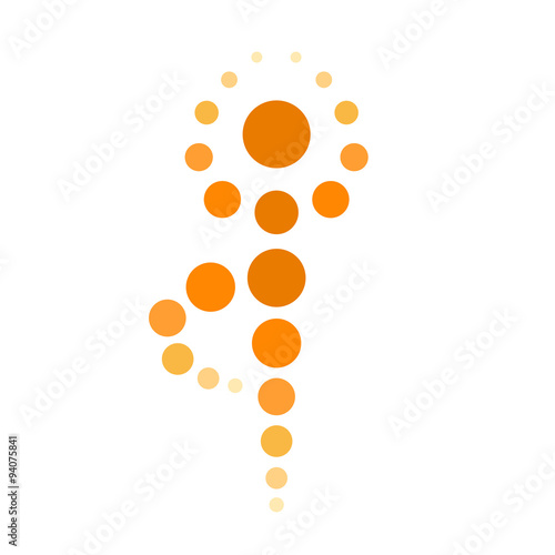 Yoga meditation Tree pose, vector illustration
