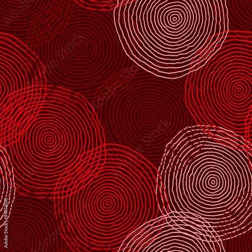 Seamless image with rounds. Vector hand drawn background. Abstra