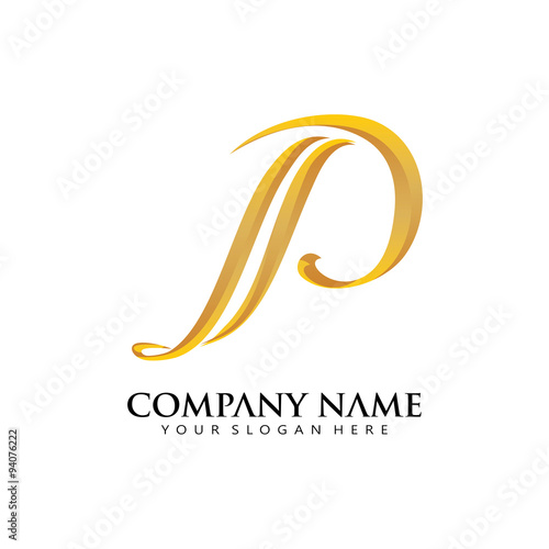 initial P Luxury Royal Elegant classic Logo