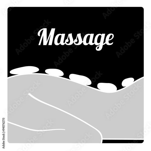 Vector hot stone massage icon
