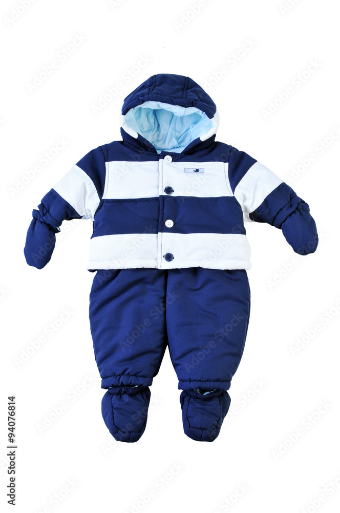 Warm baby clothes isolated on white background Warm baby clothes isolated on white background