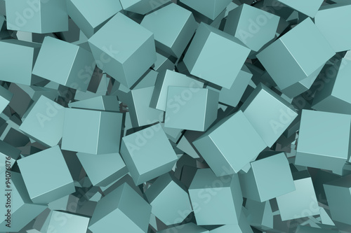 Blue cubes