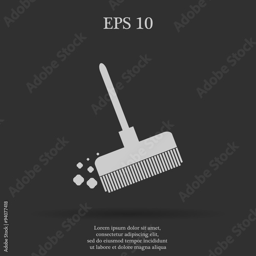 Broom vector icon