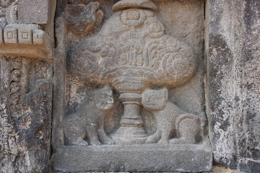 Obraz premium bas relief à Prambanan