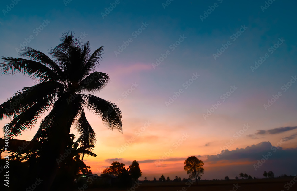 Sunset in thailand