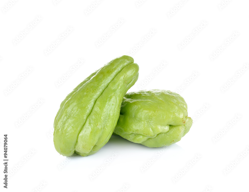 Chayote on white background Chayote on white background