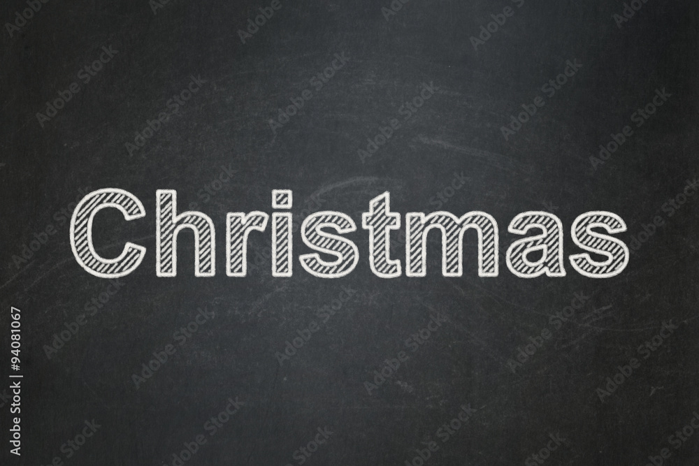 Fototapeta premium Entertainment, concept: Christmas on chalkboard background