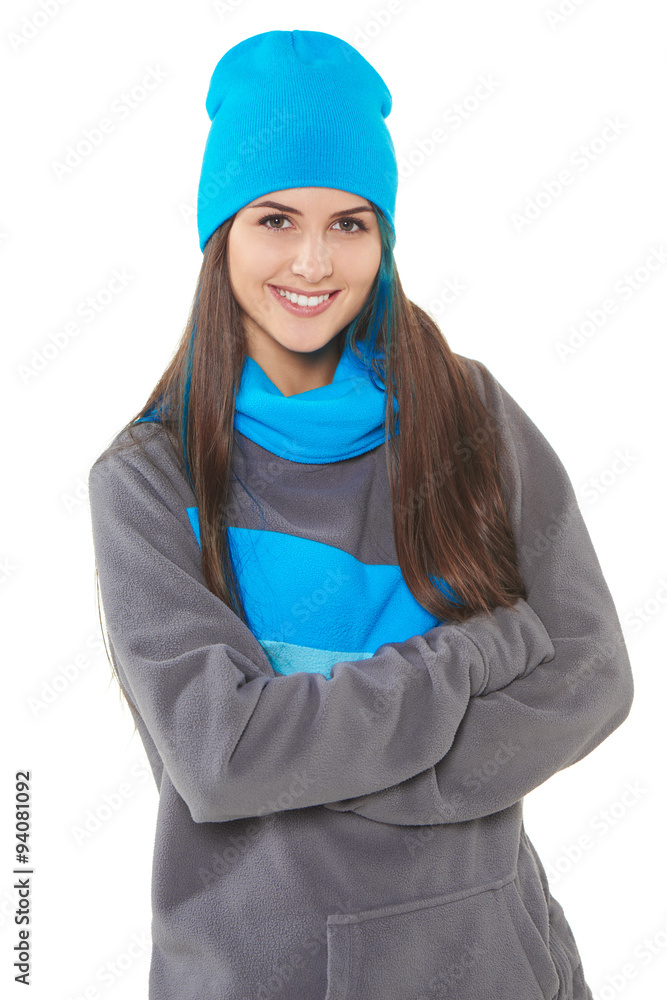 Winter woman in sport clothing Winter woman in sport clothing