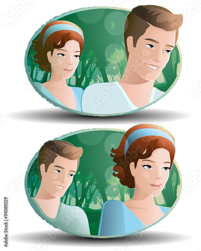 relaxing in nature / young couple in nature