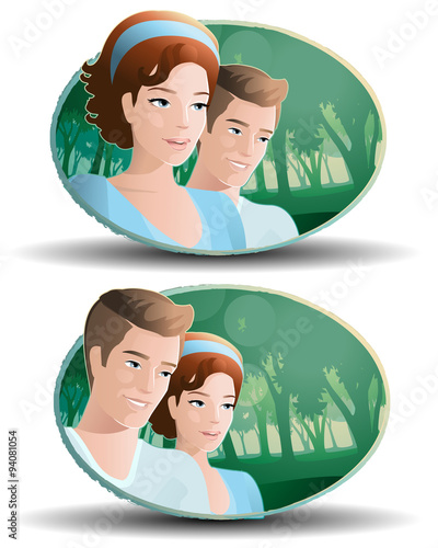 relaxing in nature / young couple in nature