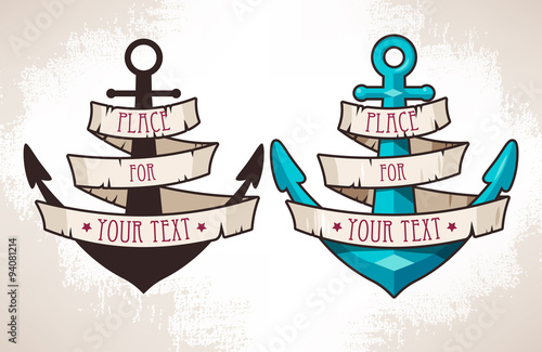Anchor with banner