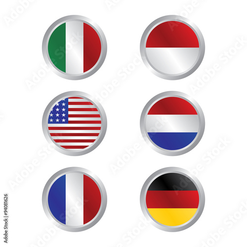 glossy theme national flag set Free Download glossy theme national flag set - GFXLoad