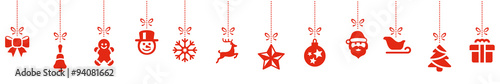 Christmas hanging Dekoration background Elements Panorama