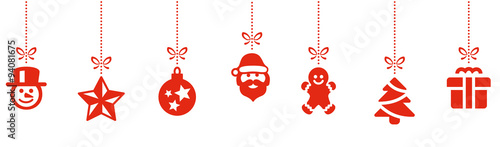 Top Christmas hanging Dekoration background Elements