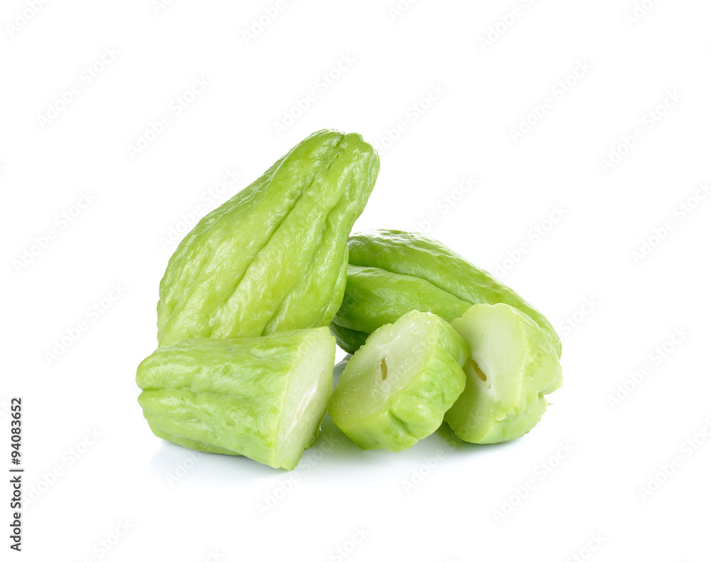 Chayote on white background Chayote on white background