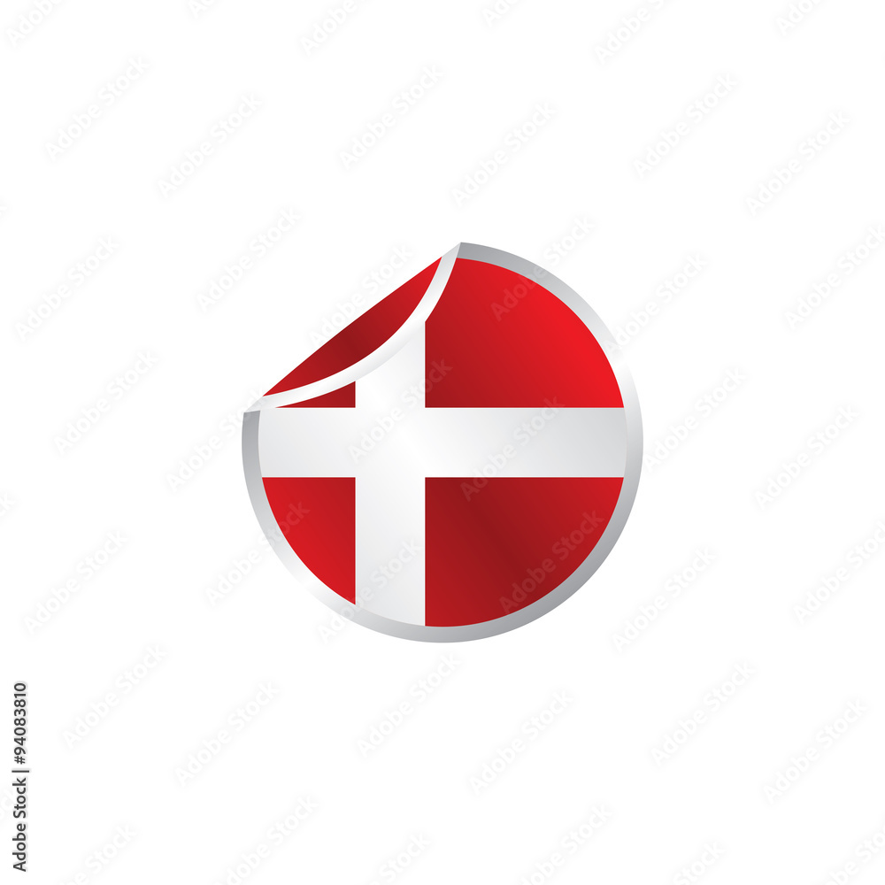 Obraz premium glossy theme denmark national flag