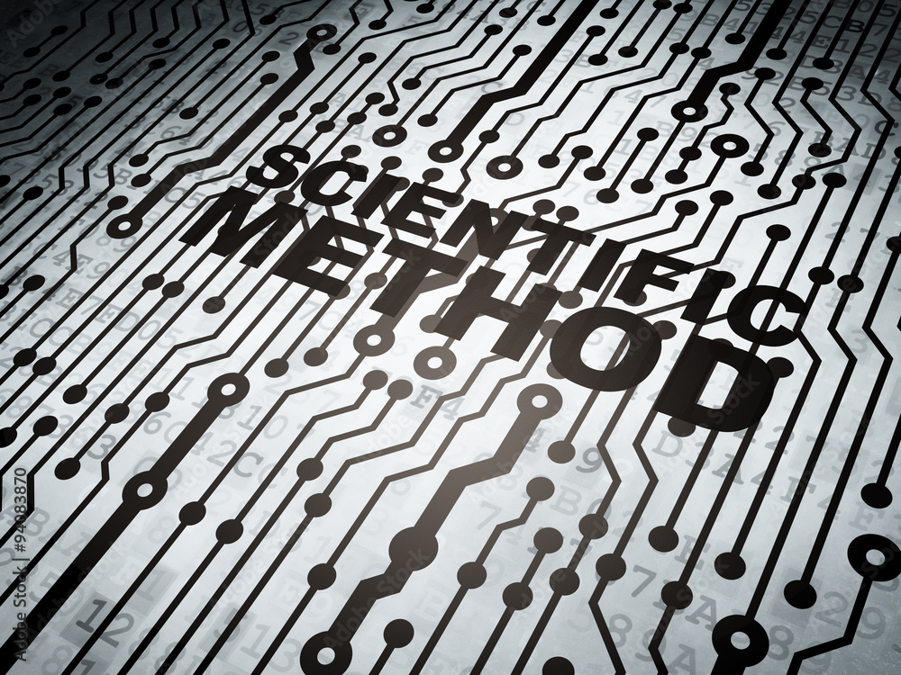 Science concept: circuit board with Scientific Method Science concept: circuit board with Scientific Method