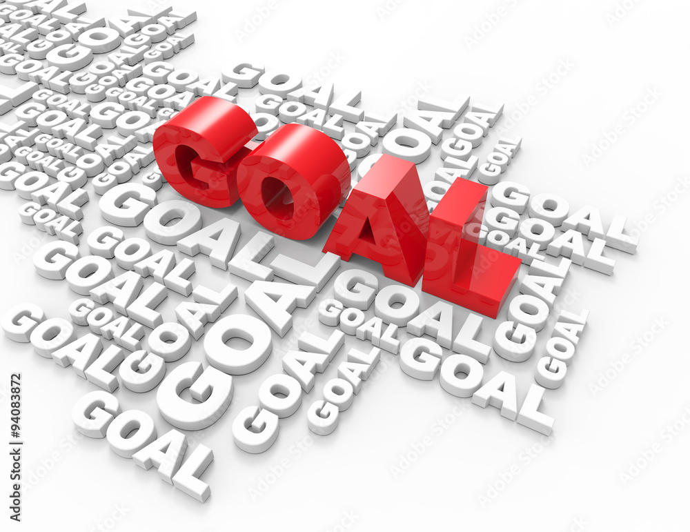 Goal 3d word concept Goal 3d word concept