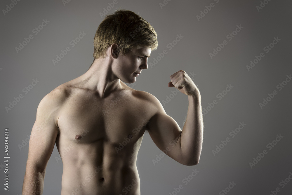 Muscular caucasian man