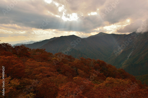 Autumn Landscape in Minakami, Japan