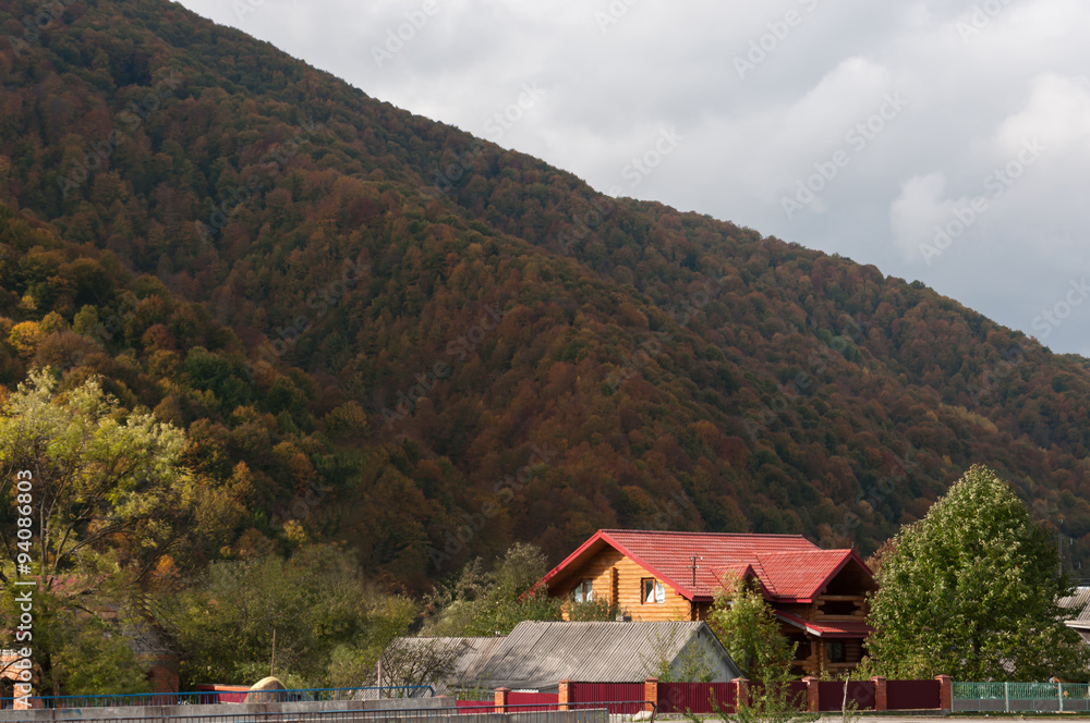 Modern village house near the mountains