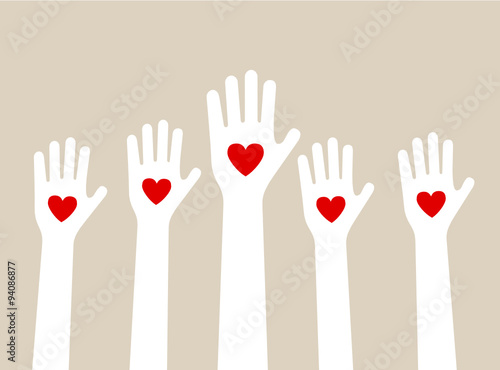 hands raising love