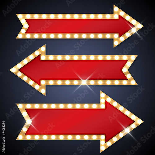 Retro arrows with space for text