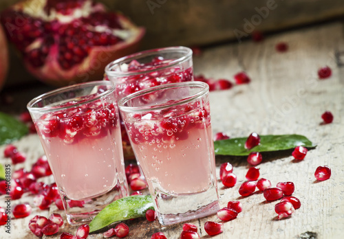 Wallpaper Mural Carbonated refreshing pomegranate drink from the garnet grains, Torontodigital.ca