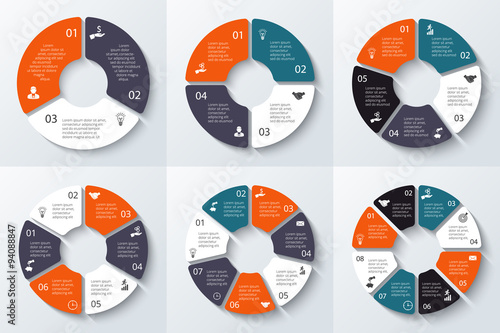 Vector circle element for infographic.