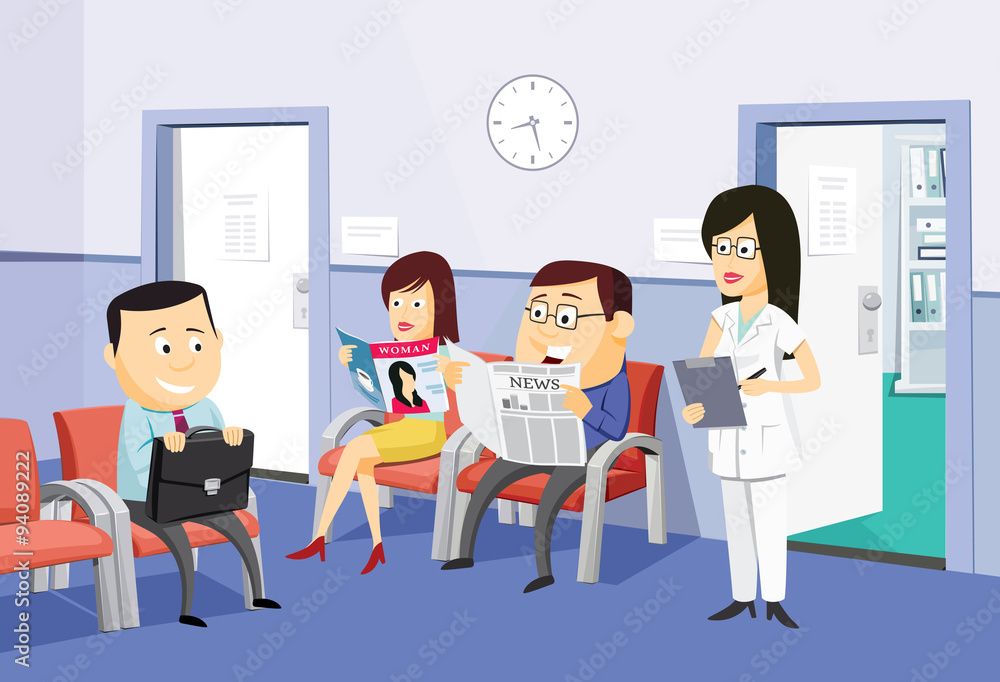 Vecteur Stock The best medical health care. Modern interior of a