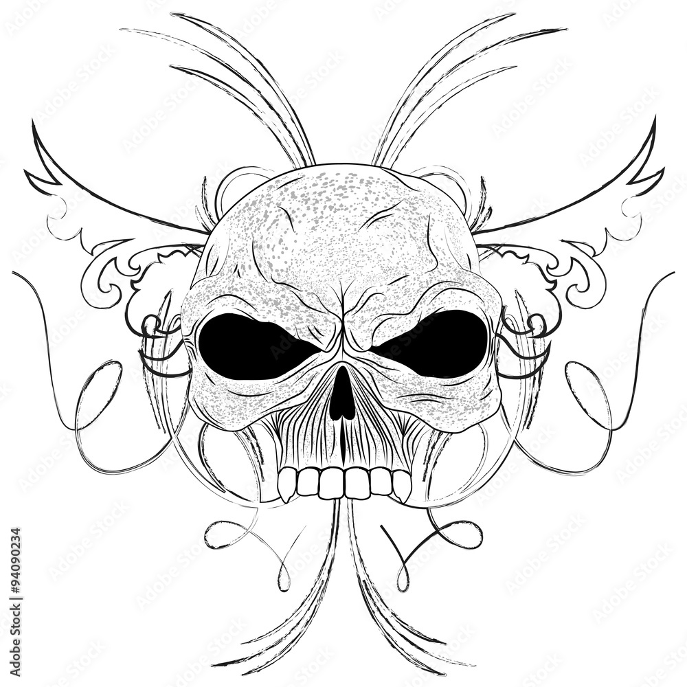 Tribal skull Stock Vector Adobe Stock