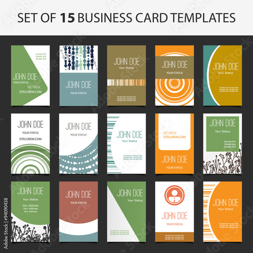 15 Colorful Vertical Business Cards
